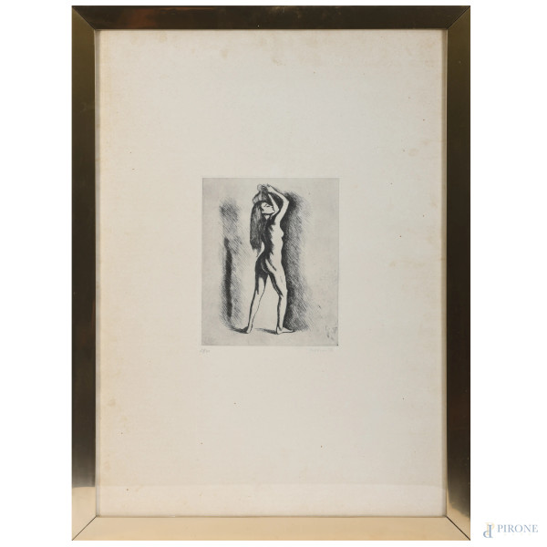 Gregorio Sciltian (1900 – 1985), Nudo femminile, litografia su carta es 27/50, cm 70x50, firmato e datato "78" (lievi gore, foxing, tracce di umidità)