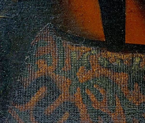 Natura morta con strumenti musicali, olio su tela, cm 71,5x117,5, entro cornice