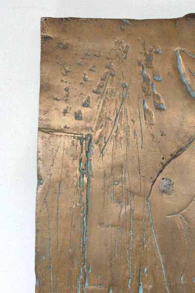 Marco Milia Bassorilievo in bronzo Firmato e datato 1997 cm 17 x 29 cm