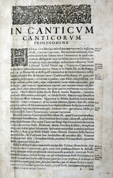 In canticum canticorum, 1637