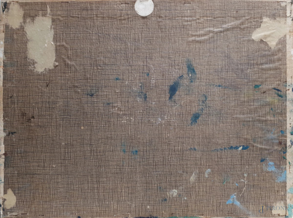 Pittore espressionista del Novecento, Paesaggio montuoso, olio su cartone telato, cm 30x40, firma...