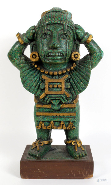 Scultura azteca, altezza cm. 37 (difetti)