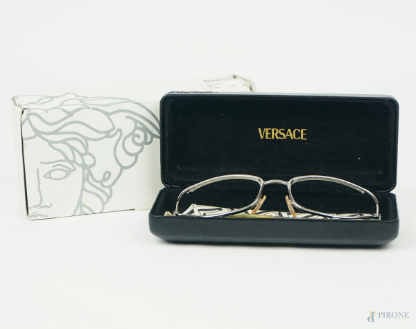 Versace, montatura per occhiali, entro custodia originale, (difetti)