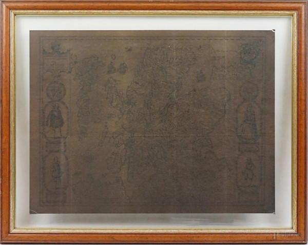 The Kingdome pf Scotland, stampa su carta, cm 37x49,5, XIX secolo, entro cornice, (difetti)