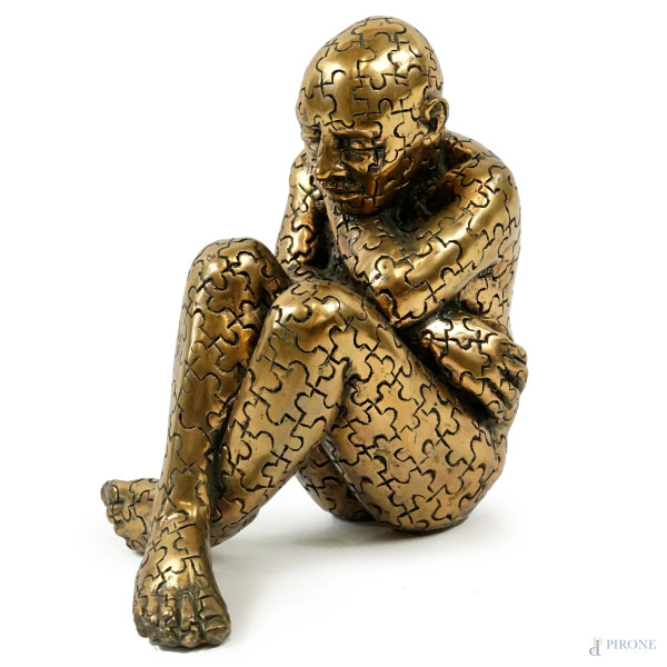 Rabarama - Senza titolo, scultura in bronzo, es. 67/100, cm h 29