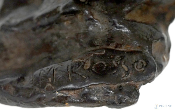 Medardo Rosso (Torino, 1858 – Milano, 1928), Gavroche, scultura in bronzo (altezza cm 30) su base...