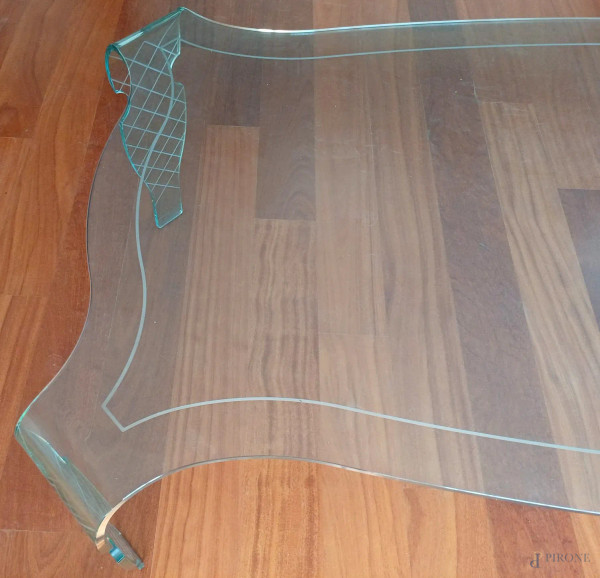 Tavolo in vetro modello Irony, designer Alessandro La Spada, prodotto da FIAM Italia, cm h 75x228...