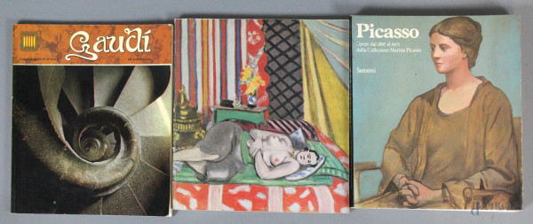 Lotto di tre volumi sull&#39;Arte: Picasso, Matisse, Gaud&#236;.