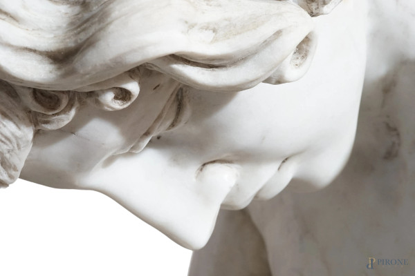 Spinario, marmo, sec. XX, cm 137x84, (difetti)