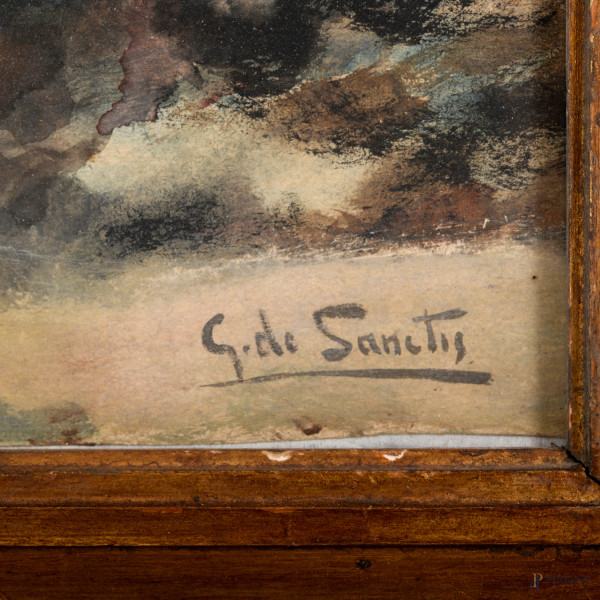 Bagnante, XX secolo acquarello su carta, firmato in basso a destra, cm 34x48,5 entro cornice