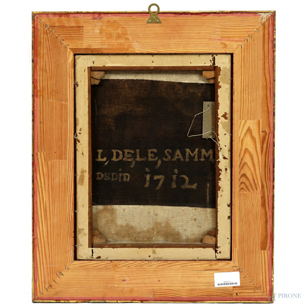 Sacro velo, XVIII secolo, olio su tela, cm 46,7x35, entro cornice