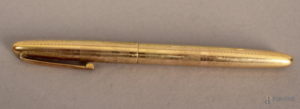 Lotto composto da due penne Lalex laminate in oro.