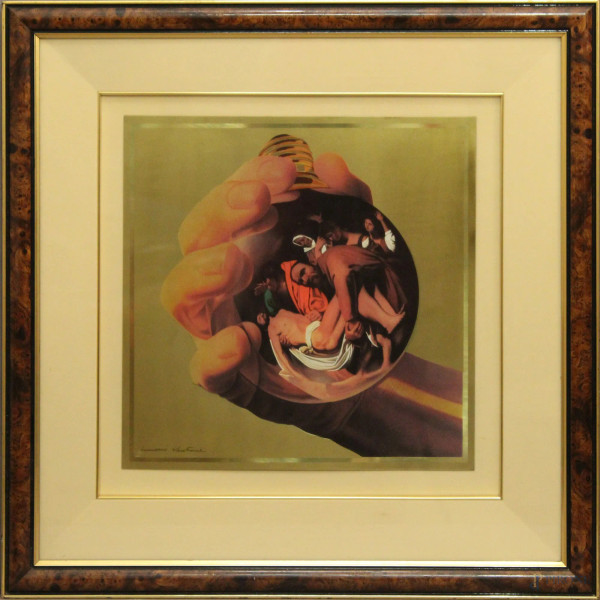 Luciano Ventrone - Deposizione, Multiplo su lastra, 38x40 cm