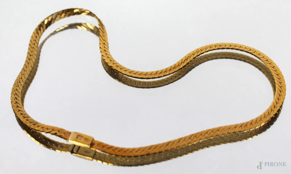 Girocollo semirigido in oro 18 kt, gr. 23
