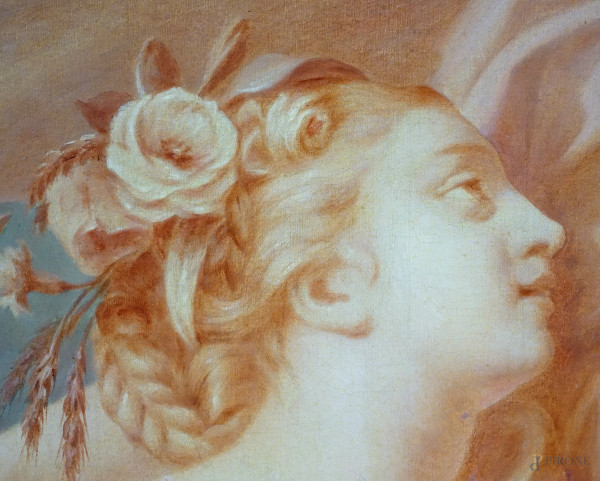 Allegoria dell'Estate, XIX secolo, olio su tela, firmato in basso a destra, cm 97,5x116