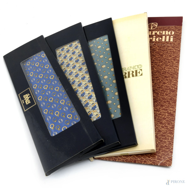 Lotto di cinque cravatte di diverse marche