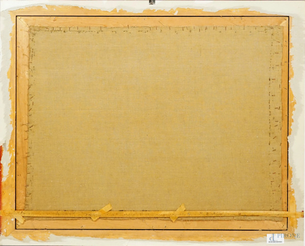 Senza titolo, olio su tela, cm 71,2x90,4, firmato e datato MCMLXXXII
