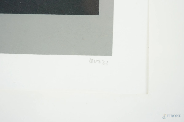Lettere - tavola C, 1969, serigrafia, es. 90/90, cm 35x50, entro cornice