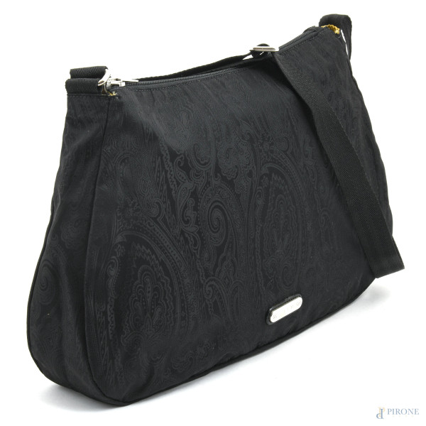 Borsa Etro in tela nera, cm 25,5x37x7, (segni di usura)