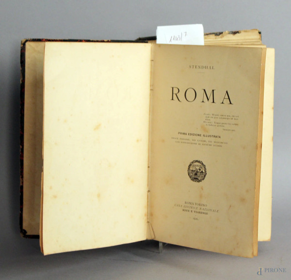 Libro- Roma di Stendhal, prima edizione illustrata 1906.