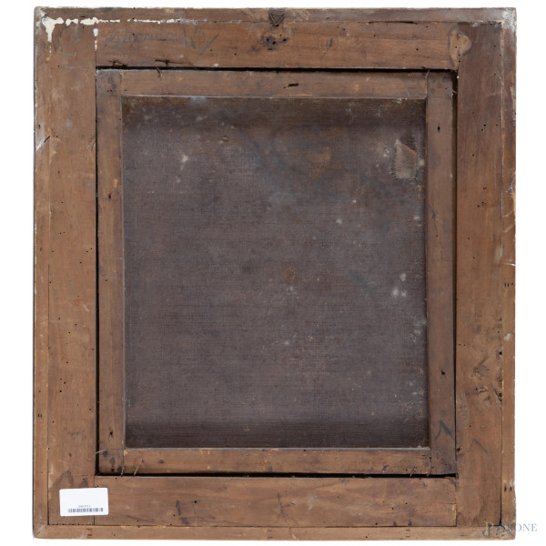 Ritratto di giovane (San Giovanni), olio su tela, XVIII secolo, cm 48x42,5, entro cornice (segni ...
