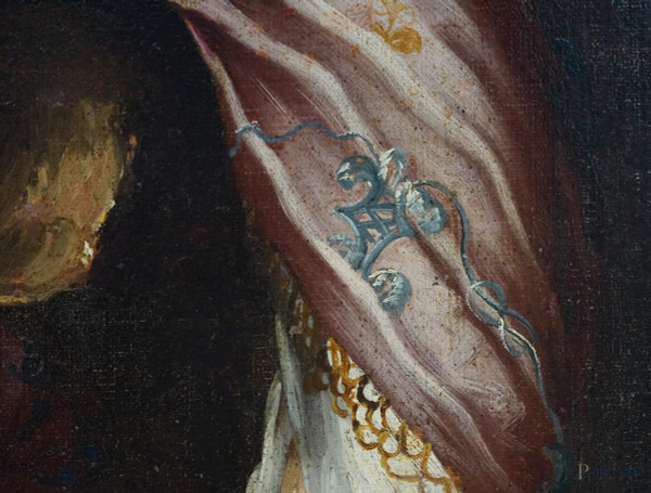 Scuola italiana del XVII secolo, Lucrezia, olio su tela, cm 135x96,5