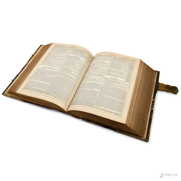 The Self-Interpreting Family Bible by the Late Rev. John Brown, XIX secolo, (segni di usura, stra...