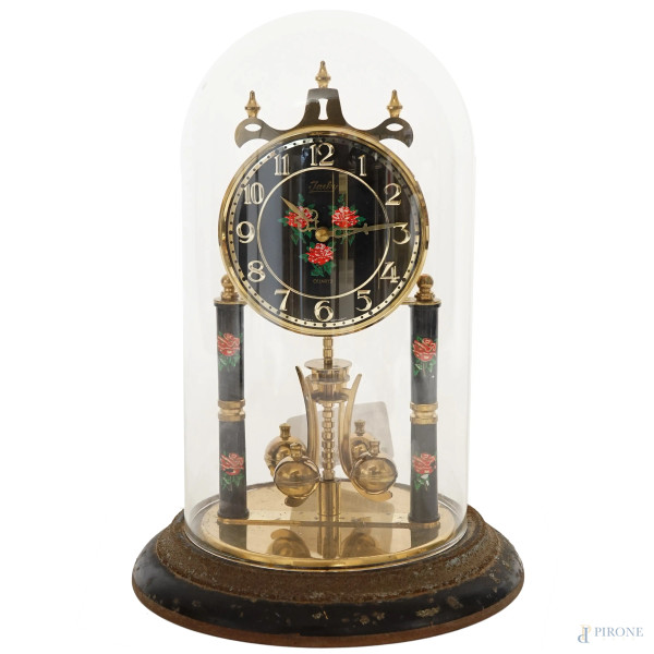 Orologio da tavolo, West Germany, XX secolo, cm h 29. 