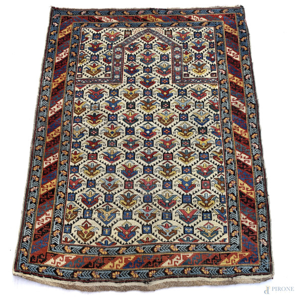 Tappeto, cm 150x107, (segni di usura, difetti)
