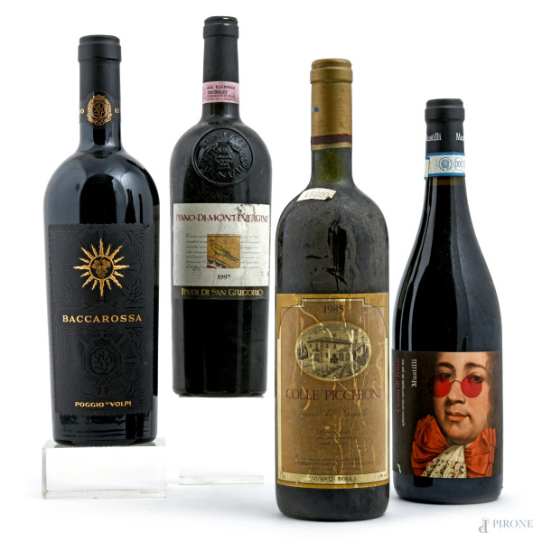 Lotto di due vini campani e due vini laziali