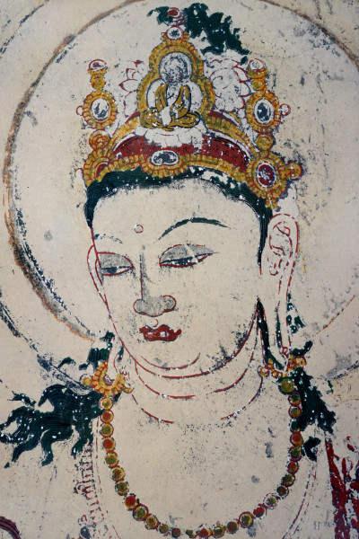 Buddha di Amitahba, multiplo a colori, cm 34x30,5, Giappone, XX secolo.
