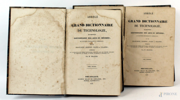 Abrege, Gran Dictionnaire de technologie, due volumi, Bruxelles, 1837