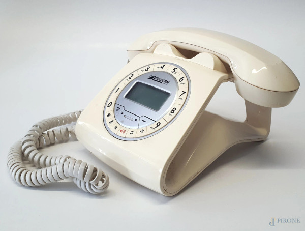 Telefono vintage Olivetti per Telecom, con display frontale abilitato a diverse funzioni