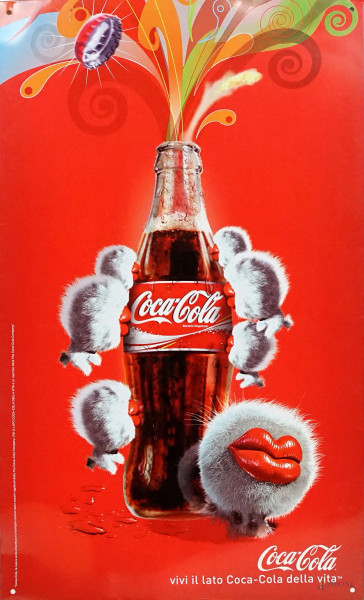Coca Cola, pannello in latta, cm 40x30, XX secolo., (difetti).