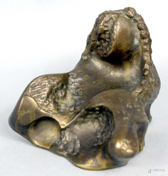 Senza titolo, scultura in bronzo 8/50 firmato e datato. H.10cm