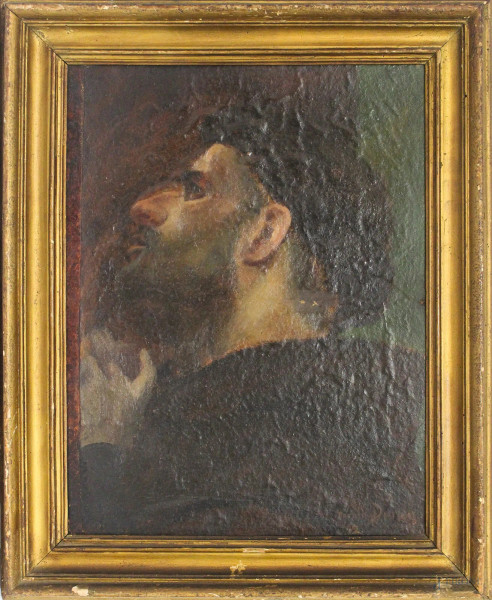 Duran, 1862, Francesco in preghiera, dipinto ad olio su tela riportato su cartone.