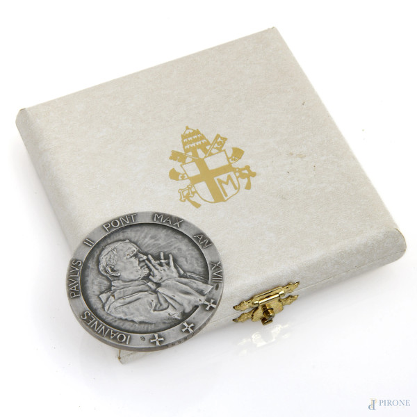 Medaglia Ufficiale Annuale del XVII Anno di Pontificato di Sua Santità Giovanni Paolo II, emissione 1995, 3005/6000, peso gr 40, diametro mm 44