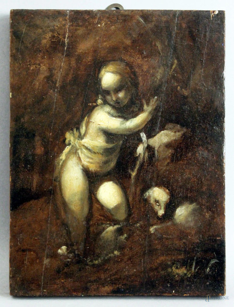San Giovannino, olio su tavola, cm. 28x21, XVIII secolo.