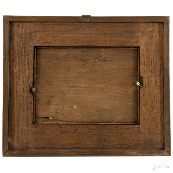 Isola di San Giorgio, olio su tavola, cm 12,5x16,5, XVIII secolo, entro cornice