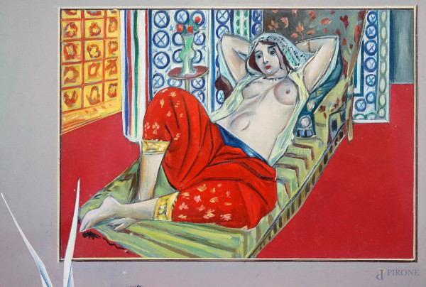 Senza titolo, olio su tavola, cm 33,5x23,5 circa, entro cornice