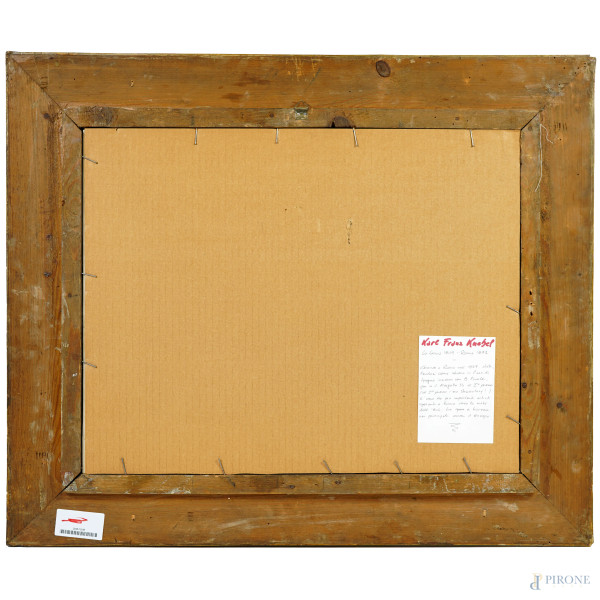 Foro Boario, acquerello su carta, firmato in basso a sinistra e datato 1858 in basso a destra, mi...