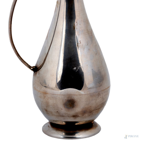 Versatoio in argento 800/000, altezza cm 21, peso gr 200