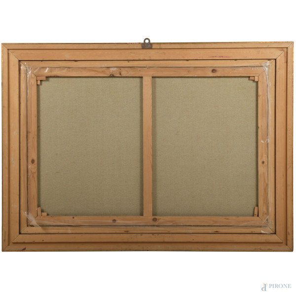 Figure, olio su tela, cm 80x120, firmato e datato "84" in basso a destra