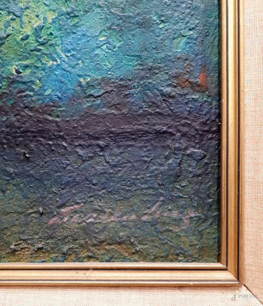 Eurico Luiz (1936-2004), Figura, 1966, olio su tela, cm 60x40, firmato in basso a destra, titolo ...