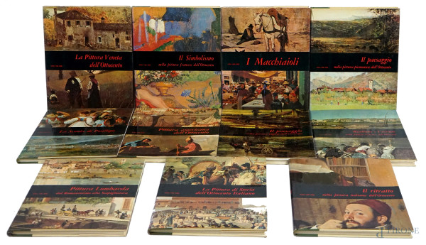 "I mensili d'arte", lotto di n.11 volumi monografici e tematici,  Fratelli Fabbri Editore, (difetti).