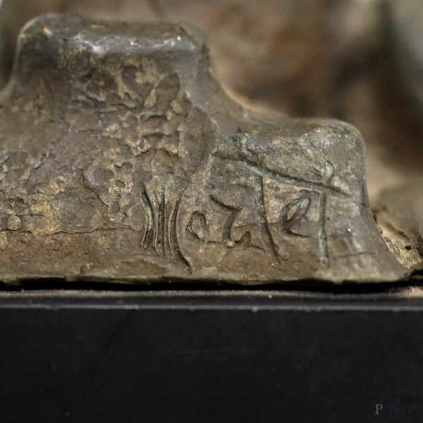 Premio con scultura in bronzo raffigurante il Tritone di Gian Lorenzo Bernini, firmato Martet, ba...