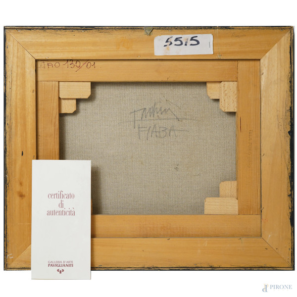 Emilio Tadini, Fiaba, acrilico su tela, cm 38x46, entro cornice (Autentica dell'archivio Emilio T...