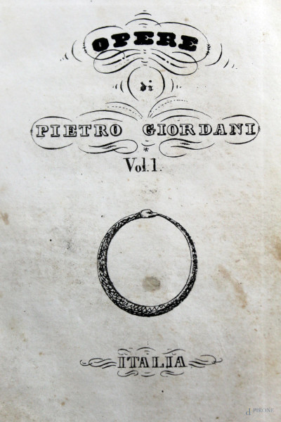 P.Giordani, Opere, Volumi I-II-III.