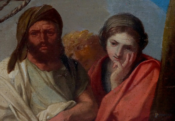 Carlo Maratta (Camerano, 1625-Roma, 1713) attr.a, Il Martirio di Sant'Andrea, olio su tela, cm 11...