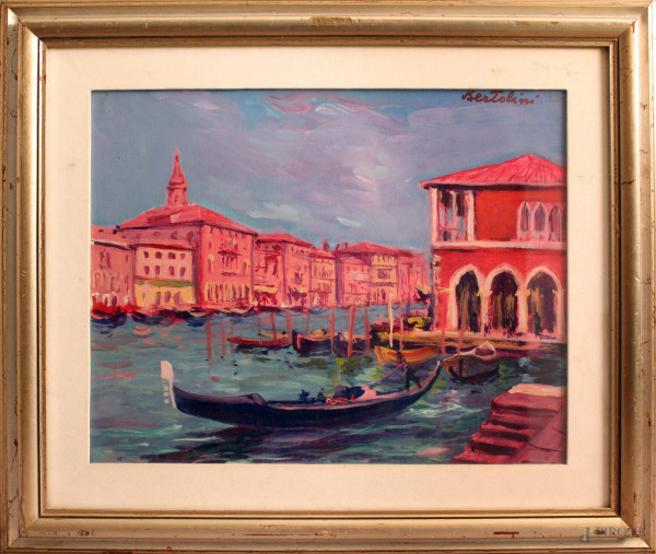 Venezia, olio su tela, cm 40 x 50, entro cornice.